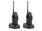 a pair of two walkie talkies sitting on top of each other