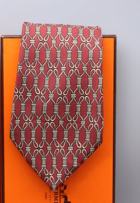 Hermès Paris, cravate vintage 1970' en soie à décor de corda…