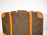 valise en toile et cuir monogramme louis vuitton