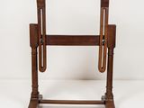 an old wooden table with a wooden top on a white background