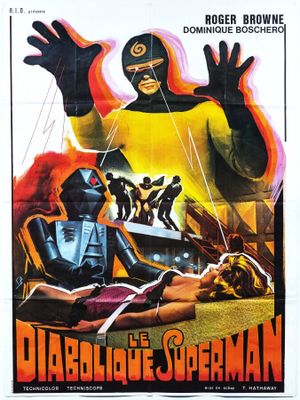 a movie poster for the film the diabolic superman