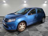 a picture of a blue car parked in a garage