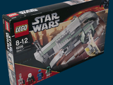 a box of lego star wars sets on a blue background