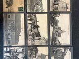 a lot of old photos of a train on the tracks