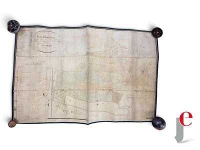 an old map of a city on a piece of paper