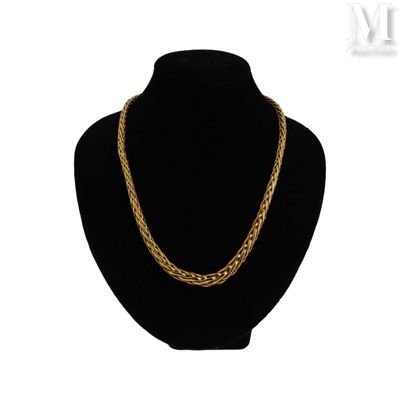 Collier Collier en or jaune 18K (750°/°°) à maille palmier e…