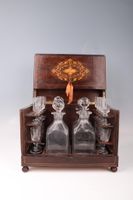 Cave à liqueur en bois, placage de bois et marqueterie, l'in… (photo 4)