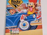 a close up of a magazine with a cartoon character on it