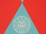 an image of a poster of a mexican flag with a star in the center
