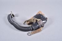 Inhalateur de pilote en caoutchouc noir doublé de peau de ch…