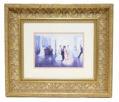 Le bal. Impression en couleur. Cadre en bois doré. - Photo 1