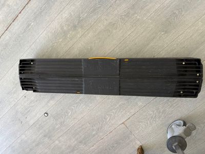 an overhead view of a fan on the floor next to a fire hydrant