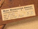 a label on a piece of luggage that says mary washington annual fredericksburg, virginia