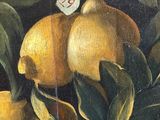 a painting of a bunch of lemons hanging from a tree