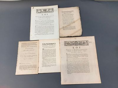 5 documents révolutionnaires sur le département de la Drôme.