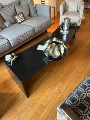 two couches and a coffee table in a living room