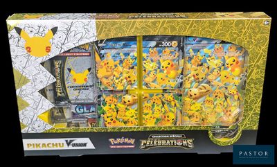 pokemon pikachu figure set in a box on a black background