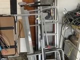 a pile of assorted items in a garage