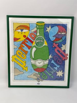 une image représentant une photo encadrée d'une bouteille de bière