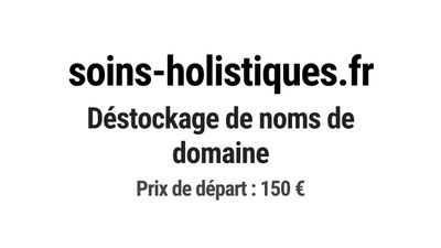 Nom de domaine soins-holistiques.