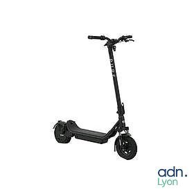 an image of a black scooter is shown against a white background