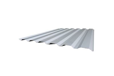a white corrugated roof on a white background