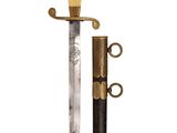 an image of a knife with a wooden handle on a white background