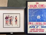 deux photos encadrées des Rolling Stones et du First American Field
