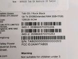 a close up of the back of a cell phone with a barcode on it
