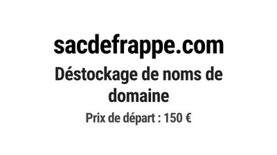 Nom de domaine sacdefrappe.com.