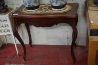 table de jeu murale en acajou - vers 1900