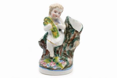 PARIS - Circa 1900 Petit vase soliflore en porcelaine émaill…