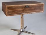 an image of a wooden table with a drawer on top of it