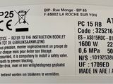 a label on the back of a water heater