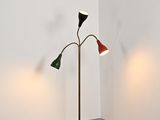 a lamp that is sitting on a table in a room