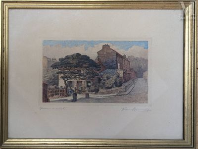 Victor MAUNIER (XXème siècle) Montmartre - Cabaret du Sapins…