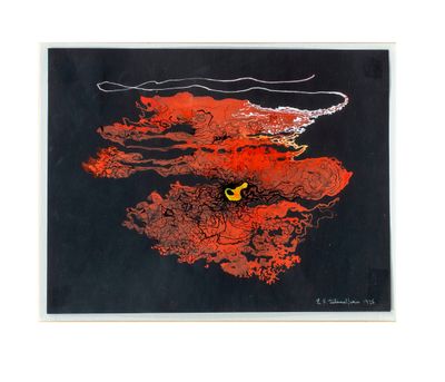 une image représentant un tableau d'un oiseau volant dans le ciel