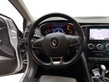 the interior of a car with a steering wheel, dashboard, and dashboard controls