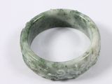bracelet made of green jade on white background with white background