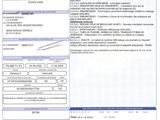an image of a car registration form with a barcode on it