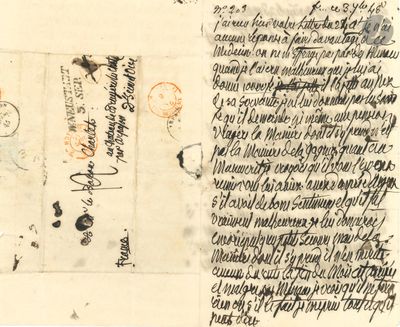 un ancien manuscrit rédigé à l'encre noire sur fond blanc