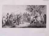 an old picture of a group of men on horseback