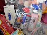 a pile of assorted items sitting on a table