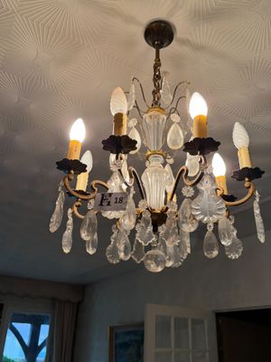 Lustre à pampilles à 8 lumières