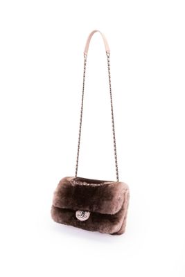 CHANEL circa 2016 - Sac 22cm en cuir agneau nude partielleme…