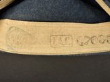 a close up of a bag with a label on it
