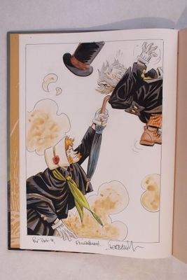 une photo d'un livre sur laquelle figure l'image d'un homme portant un haut-de-forme