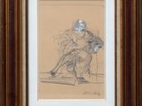 an image of a drawing of a man sitting in a chair