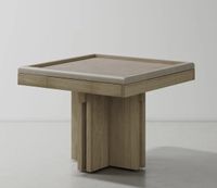 D8 Studio Table "Dinh Mahjong" en chêne et cuir Dim. (photo 2)