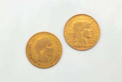 2 pièces de 10 francs or France